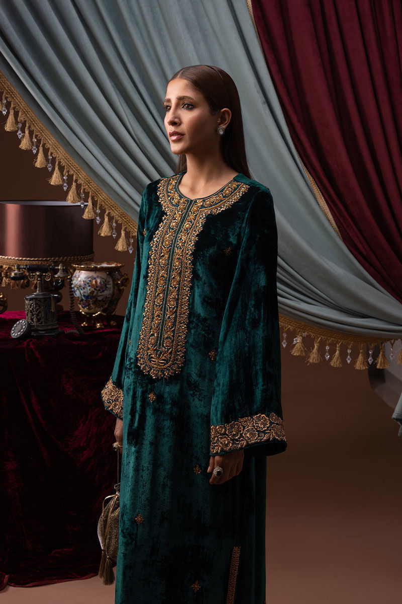 Ansab Jahangir | Bow Velvet Edit | FELICIA - Official Ansab Jahangir - Agha Fabrics UK