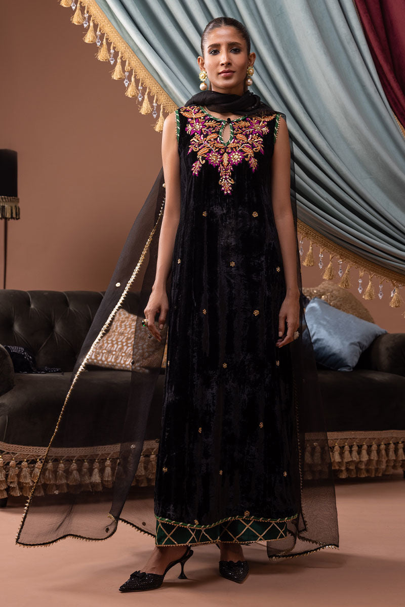 Ansab Jahangir | Bow Velvet Edit | DAPHNE - Official Ansab Jahangir - Agha Fabrics UK