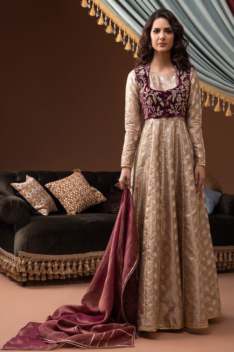 Ansab Jahangir | Bow Velvet Edit | ALAZNE - Official Ansab Jahangir - Agha Fabrics UK