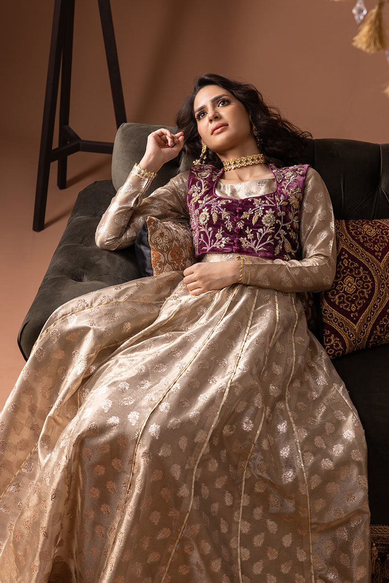 Ansab Jahangir | Bow Velvet Edit | ALAZNE - Official Ansab Jahangir - Agha Fabrics UK