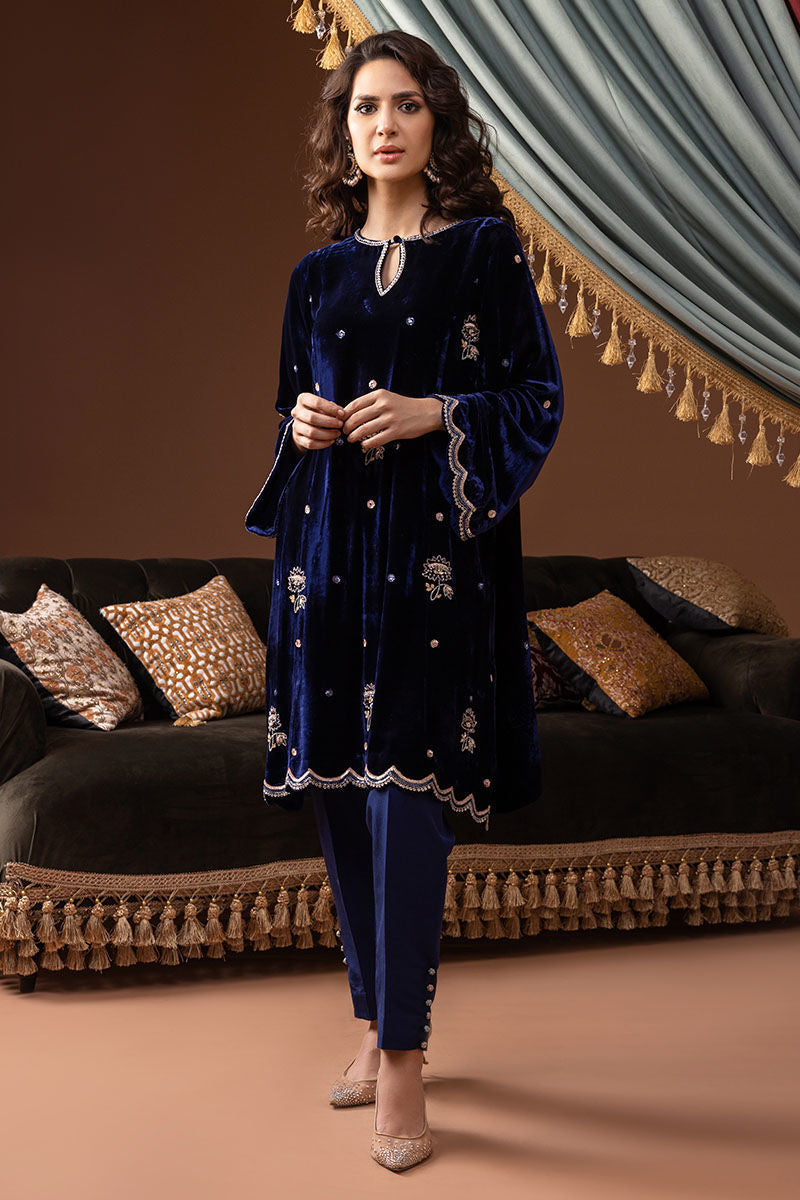 Ansab Jahangir | Bow Velvet Edit | ELEANOR - Official Ansab Jahangir - Agha Fabrics UK