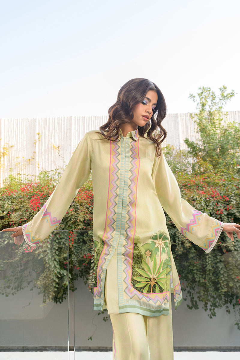 Fatima Khan | Eid Digital Silk Prints | Pastel Orchid