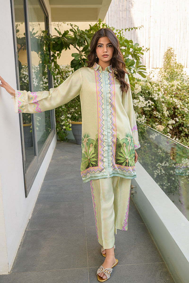 Fatima Khan | Eid Digital Silk Prints | Pastel Orchid