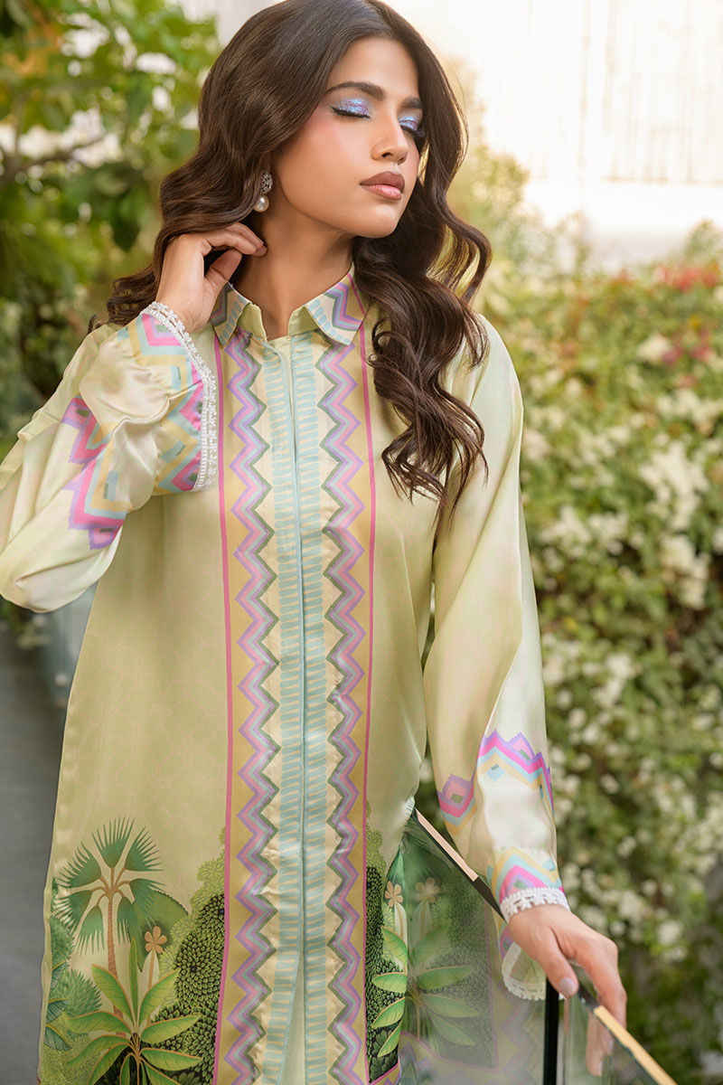 Fatima Khan | Eid Digital Silk Prints | Pastel Orchid