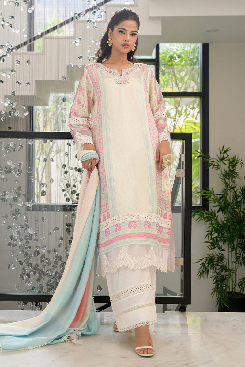Fatima Khan | Eid Digital Silk Prints | Sage Orchid