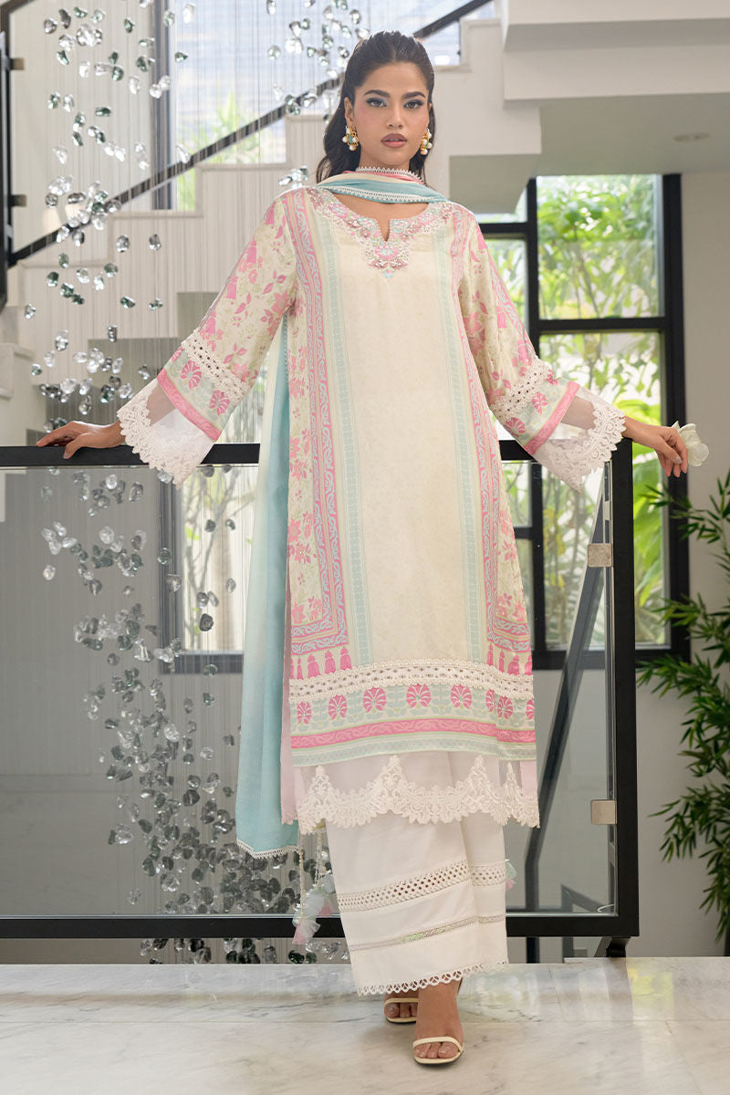 Fatima Khan | Eid Digital Silk Prints | Sage Orchid