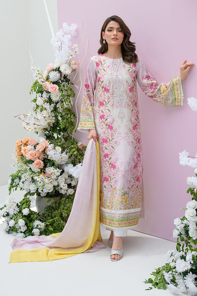 Fatima Khan | Eid Digital Silk Prints | Rose Reverie