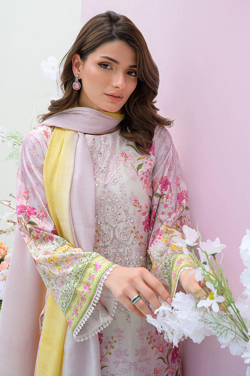 Fatima Khan | Eid Digital Silk Prints | Rose Reverie