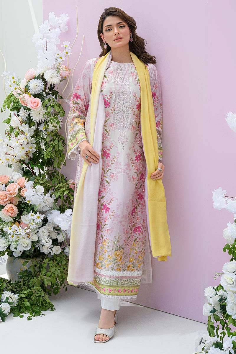 Fatima Khan | Eid Digital Silk Prints | Rose Reverie
