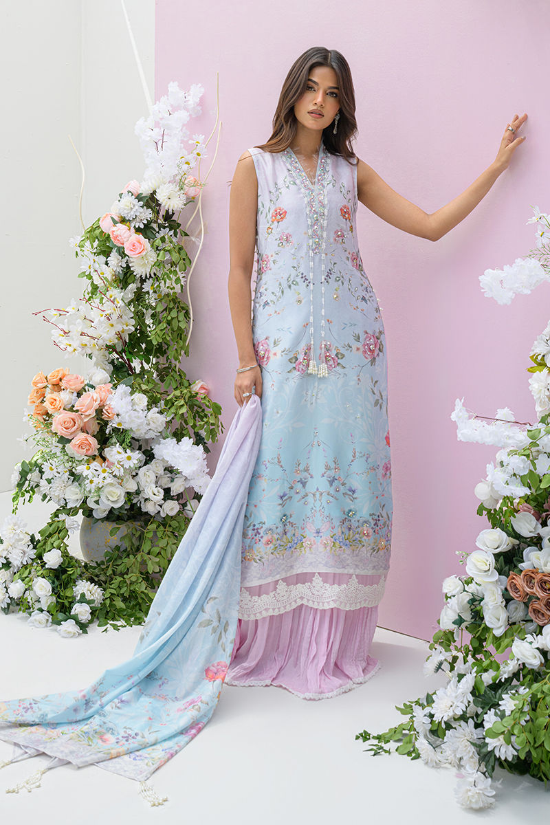 Fatima Khan | Eid Digital Silk Prints | Skye
