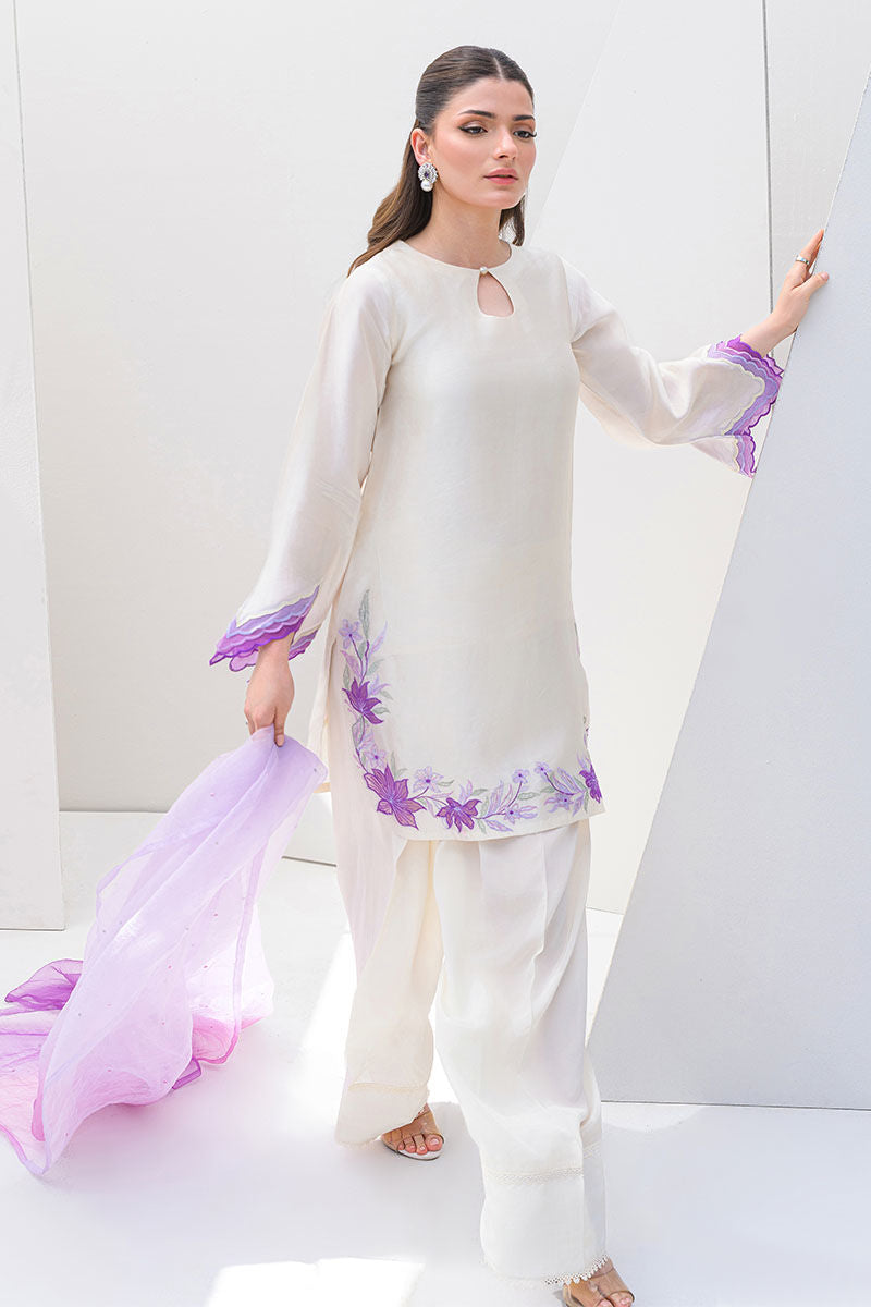 Fatima Khan | Serene Eid Luxe Pret | Majestic Ivory - Official Fatima Khan - Agha Fabrics UK