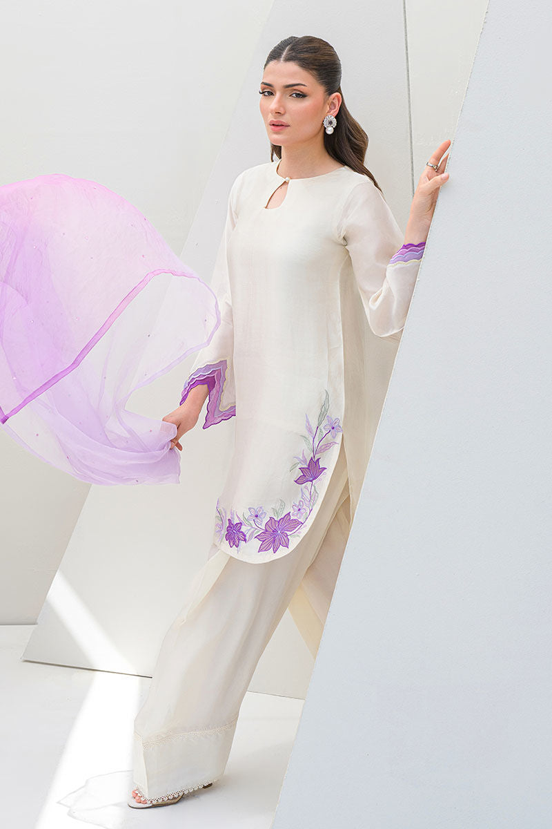 Fatima Khan | Serene Eid Luxe Pret | Majestic Ivory - Official Fatima Khan - Agha Fabrics UK