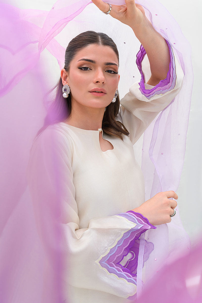 Fatima Khan | Serene Eid Luxe Pret | Majestic Ivory - Official Fatima Khan - Agha Fabrics UK