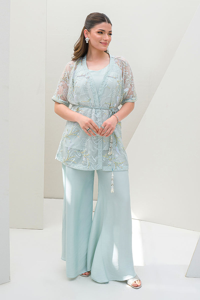 Fatima Khan | Serene Eid Luxe Pret | Luscious Aqua - Official Fatima Khan - Agha Fabrics UK