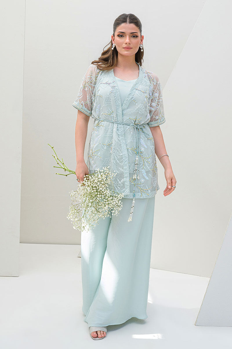 Fatima Khan | Serene Eid Luxe Pret | Luscious Aqua - Official Fatima Khan - Agha Fabrics UK