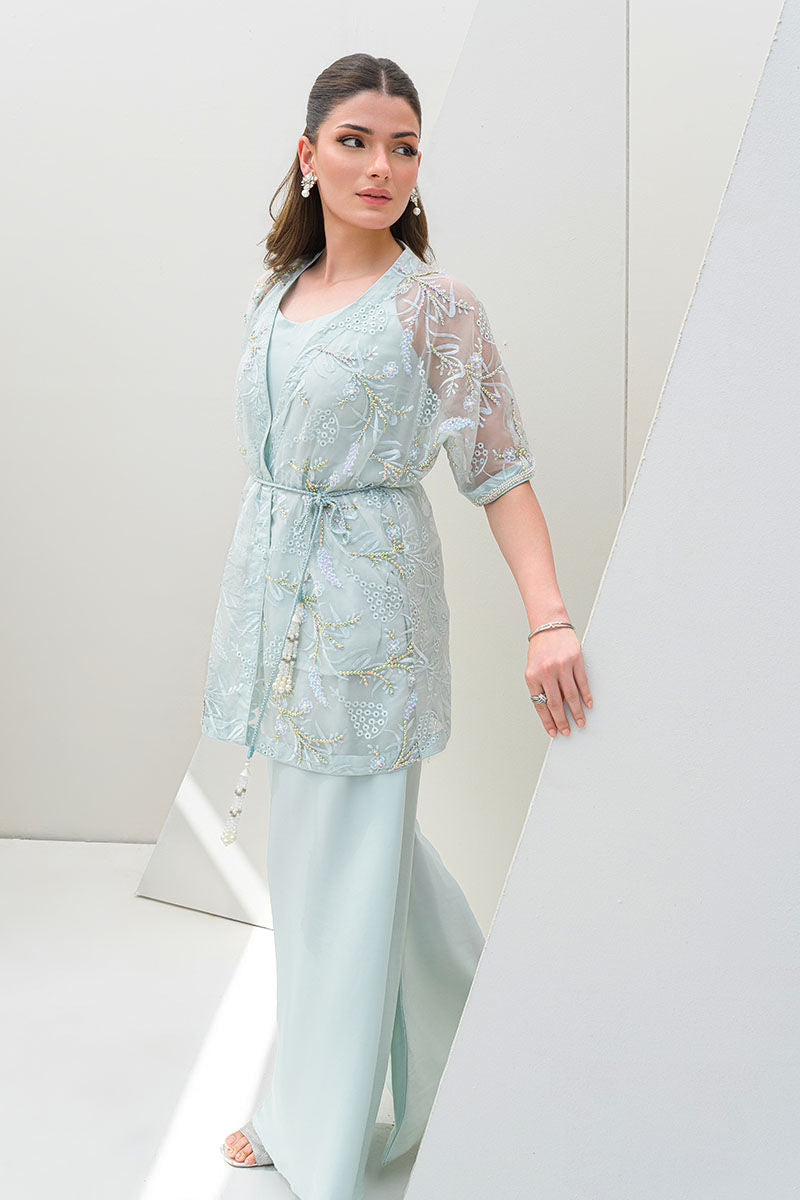 Fatima Khan | Serene Eid Luxe Pret | Luscious Aqua - Official Fatima Khan - Agha Fabrics UK