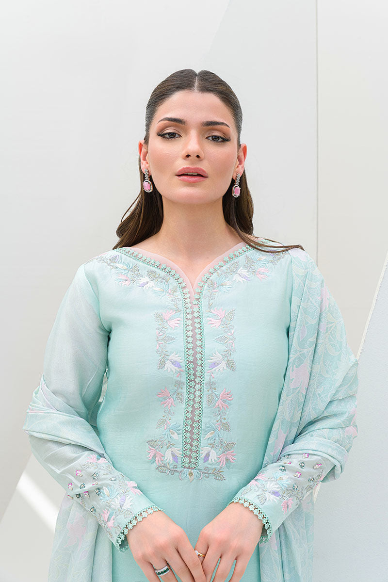 Fatima Khan | Serene Eid Luxe Pret | Minty Magic - Official Fatima Khan - Agha Fabrics UK
