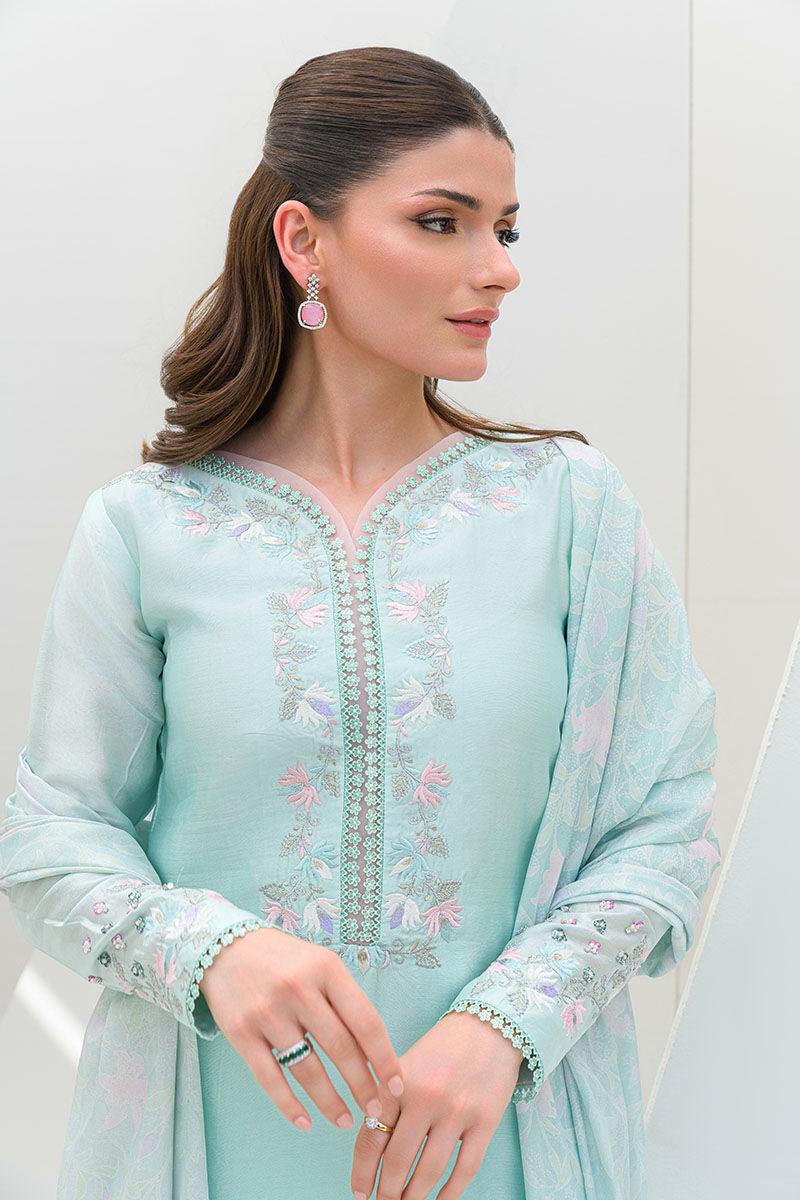 Fatima Khan | Serene Eid Luxe Pret | Minty Magic - Official Fatima Khan - Agha Fabrics UK