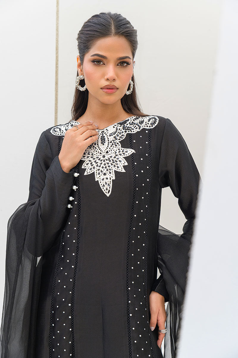 Fatima Khan | Serene Eid Luxe Pret | Obsidian - Official Fatima Khan - Agha Fabrics UK