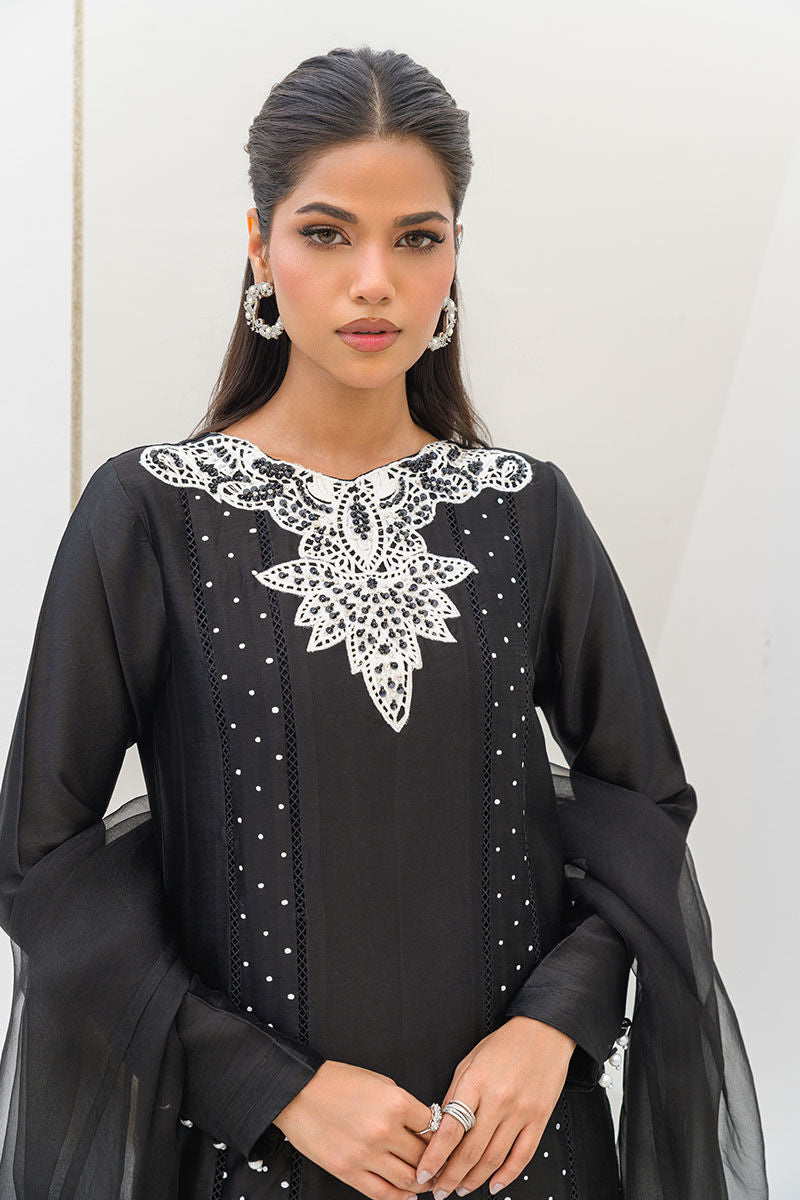 Fatima Khan | Serene Eid Luxe Pret | Obsidian - Official Fatima Khan - Agha Fabrics UK