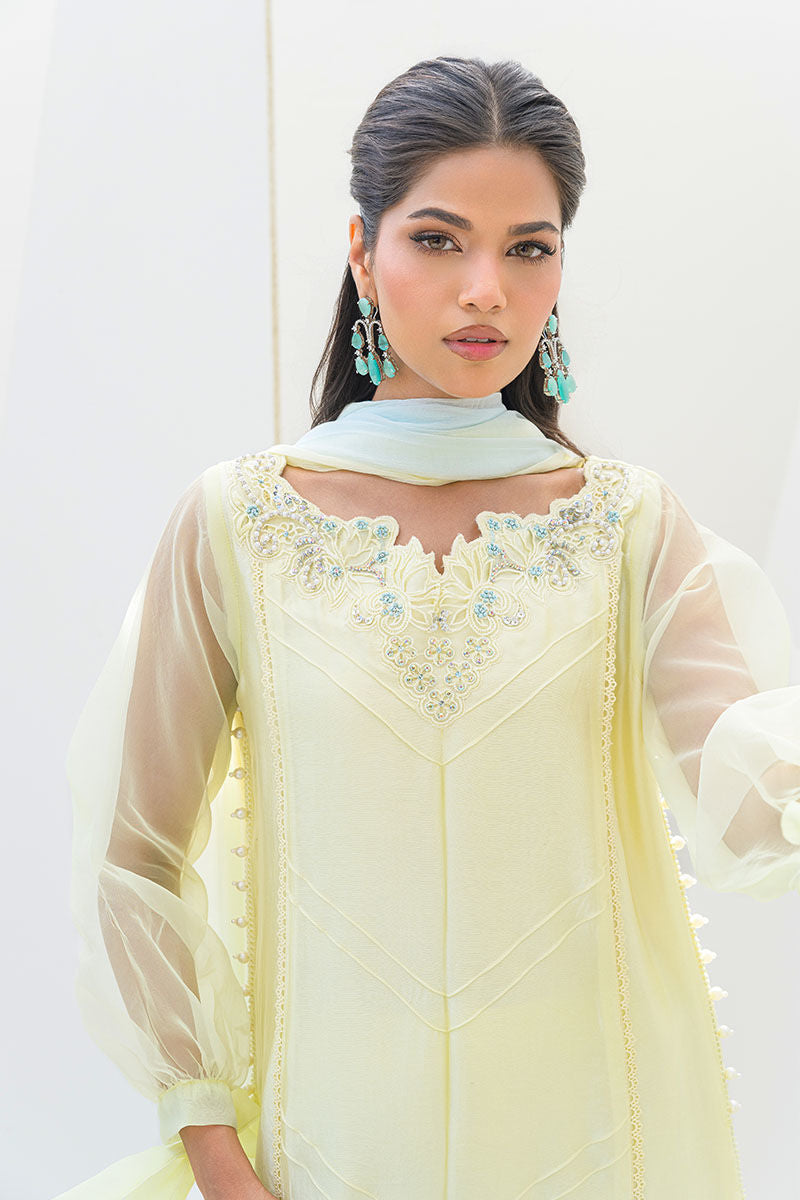 Fatima Khan | Serene Eid Luxe Pret | Lemon Love - Official Fatima Khan - Agha Fabrics UK