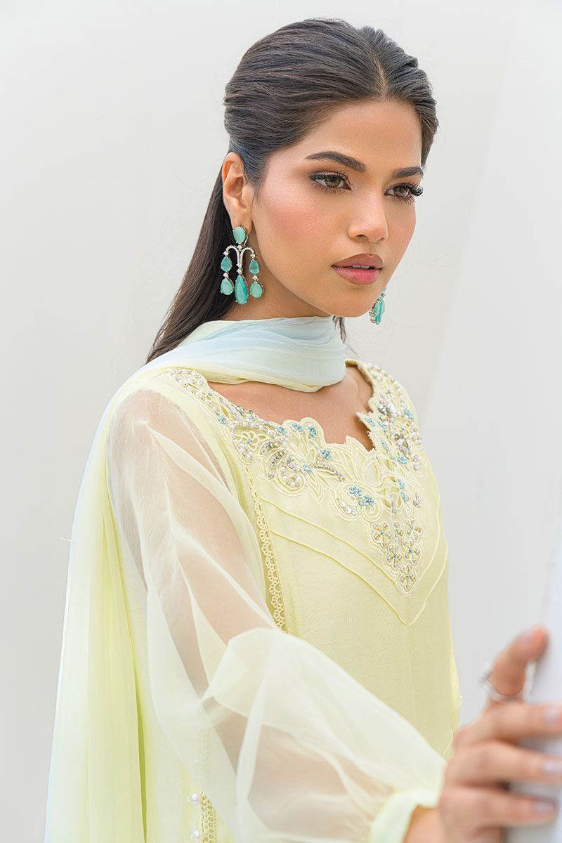 Fatima Khan | Serene Eid Luxe Pret | Lemon Love - Official Fatima Khan - Agha Fabrics UK
