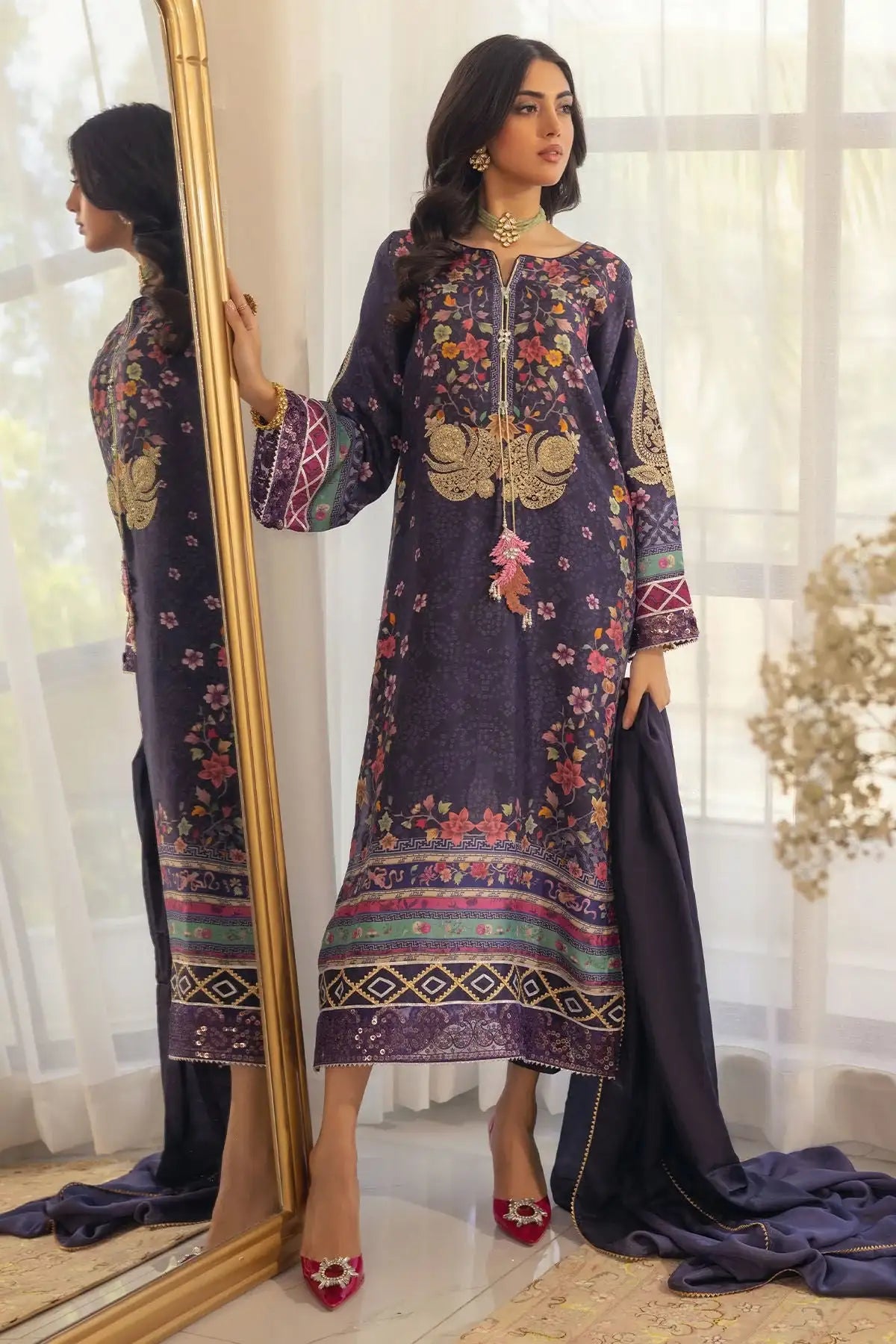 Annus Abrar | Luxe Silk Pret | ZELYA-SHIRT AND DUPATTA - Official Annus Abrar - Agha Fabrics UK