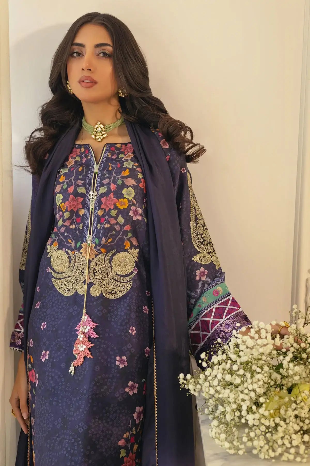 Annus Abrar | Luxe Silk Pret | ZELYA-SHIRT AND DUPATTA - Official Annus Abrar - Agha Fabrics UK