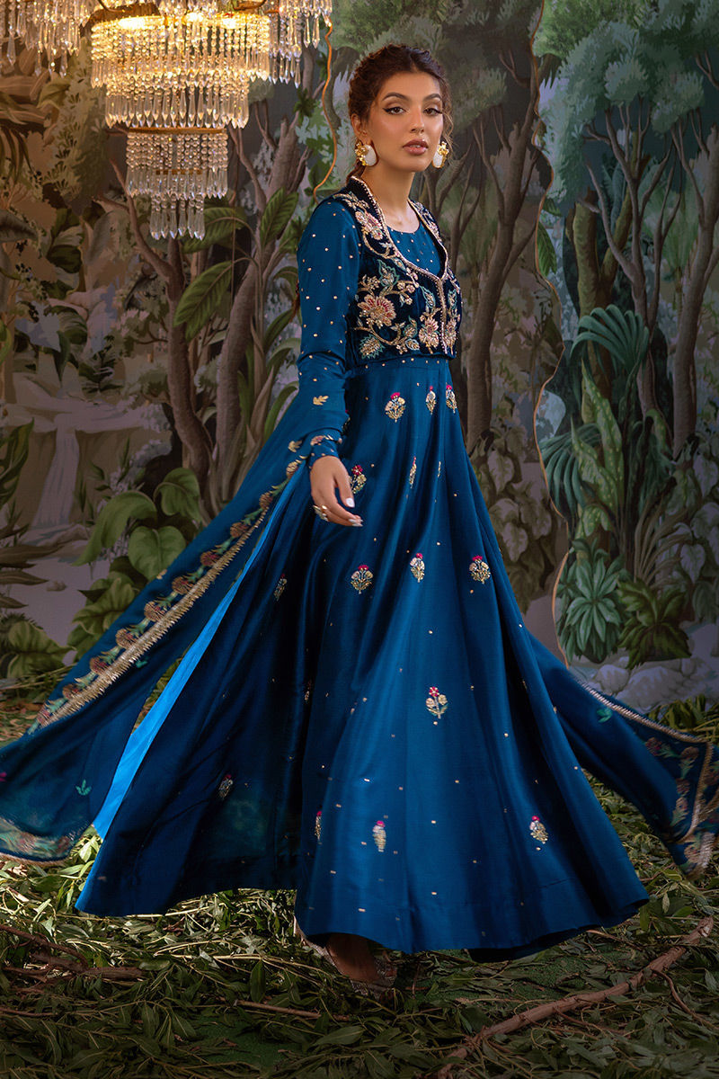 Ansab Jahangir | Bow Velvet Edit | CORALIE - Official Ansab Jahangir - Agha Fabrics UK