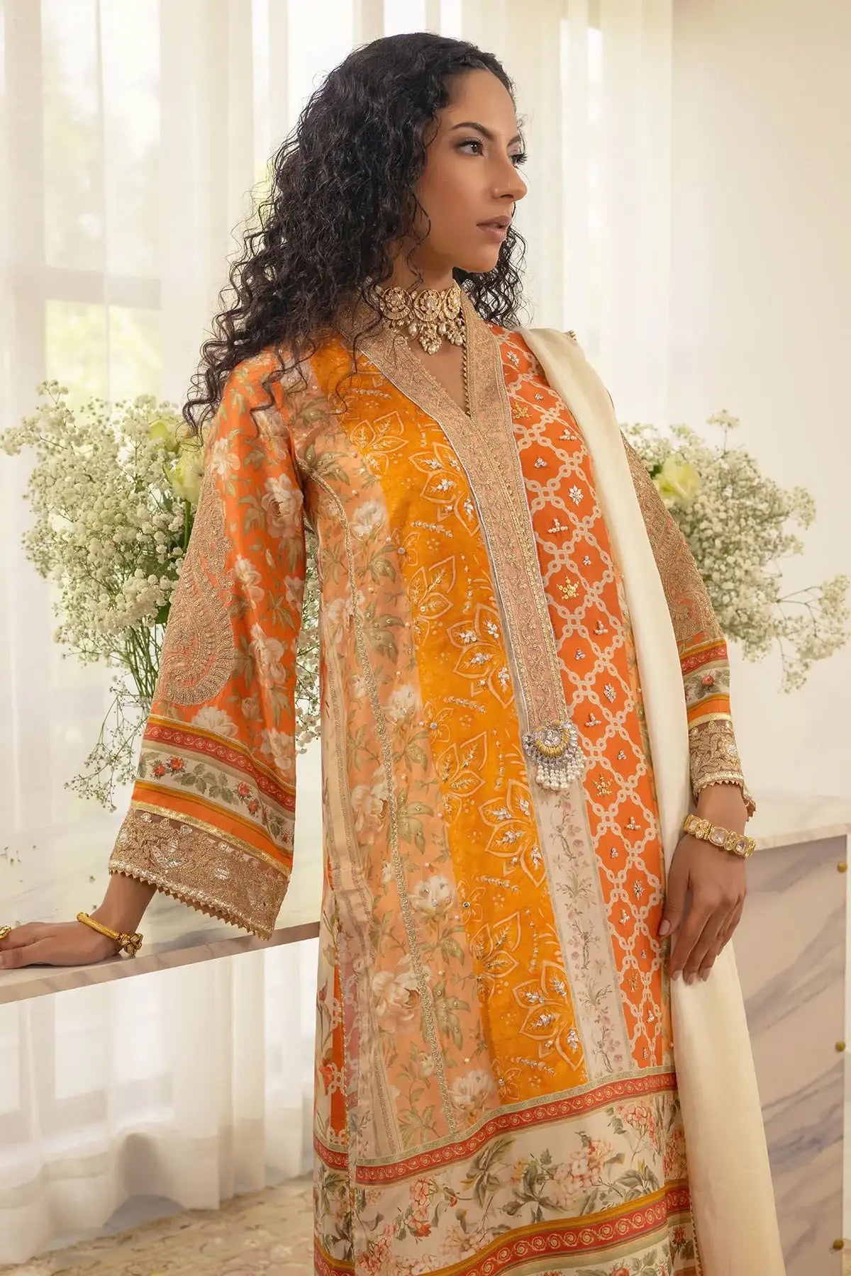 Annus Abrar | Luxe Silk Pret | LAMYA - SHIRT AND DUPATTA - Official Annus Abrar - Agha Fabrics UK