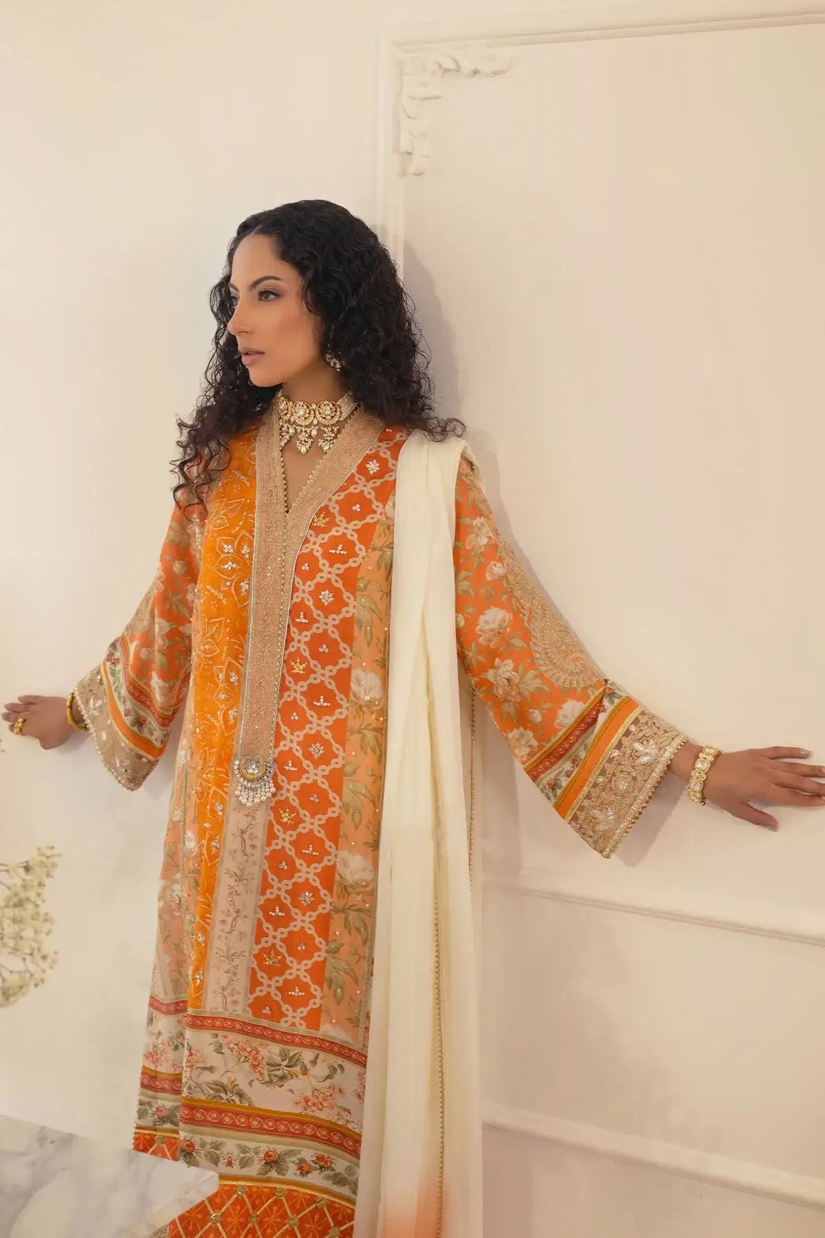 Annus Abrar | Luxe Silk Pret | LAMYA - SHIRT AND DUPATTA - Official Annus Abrar - Agha Fabrics UK
