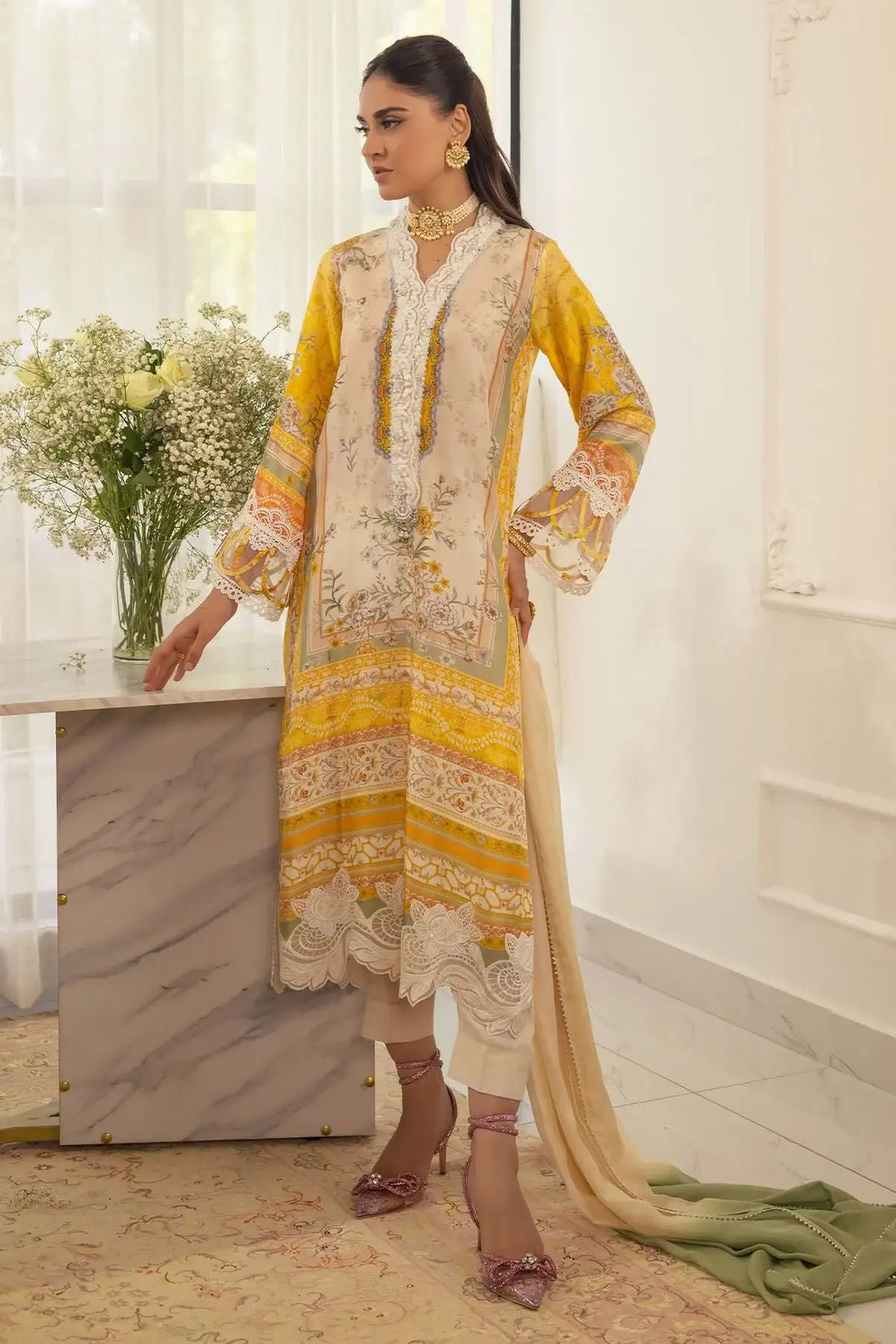 Annus Abrar | Luxe Silk Pret | ESMEYA - SHIRT AND DUPATTA - Official Annus Abrar - Agha Fabrics UK