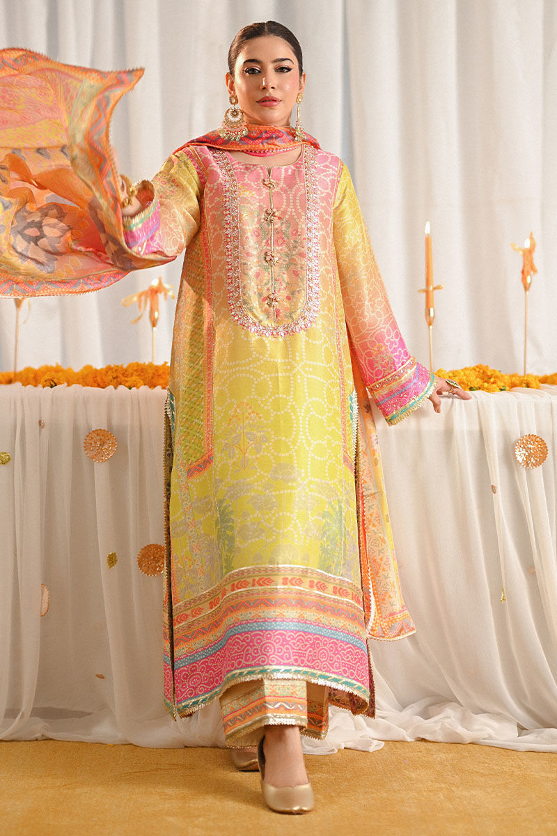 Ansab Jahangir | Digital Silk | Miraal Shirt and Dupatta