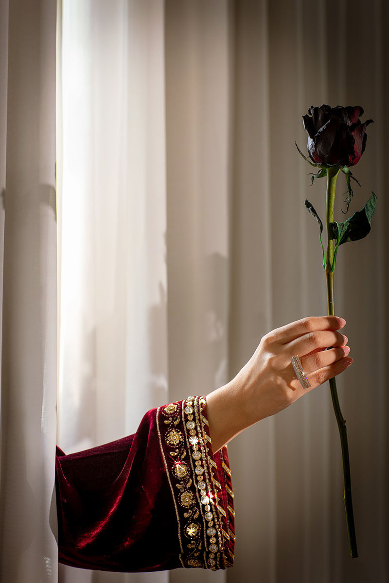 Ansab Jahangir | Bow Velvet Edit | CARLA - Official Ansab Jahangir - Agha Fabrics UK