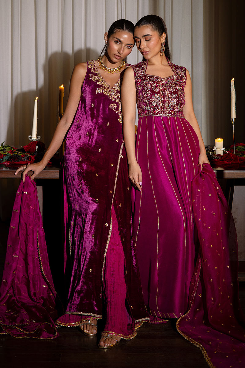 Ansab Jahangir | Bow Velvet Edit | ALANA - Official Ansab Jahangir - Agha Fabrics UK