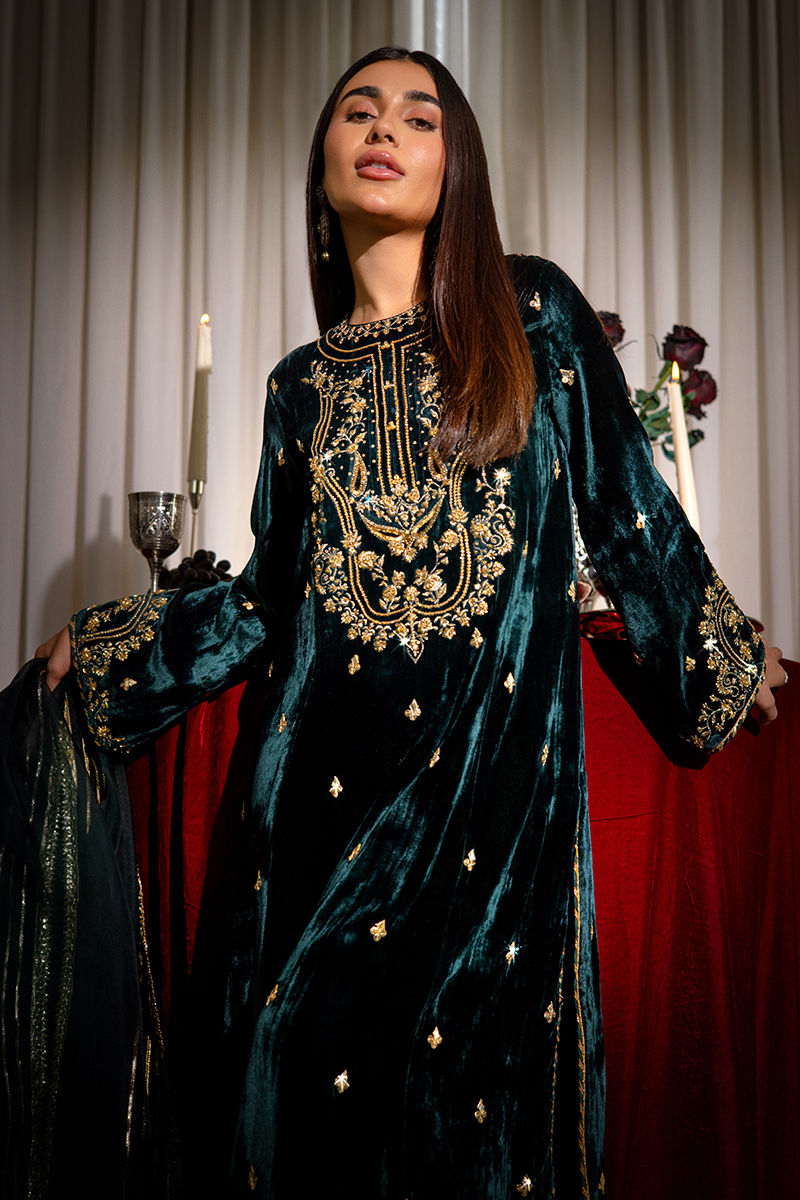 Ansab Jahangir | Bow Velvet Edit | BLAIR - Official Ansab Jahangir - Agha Fabrics UK