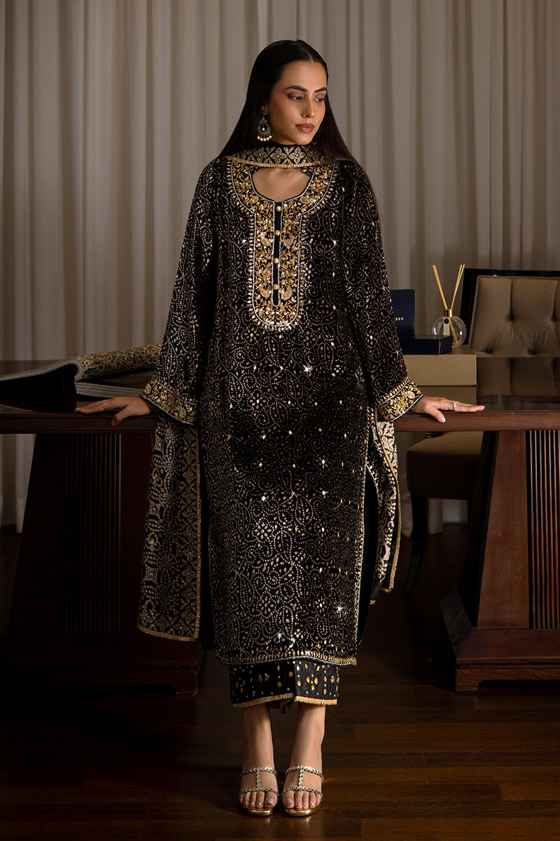 Ansab Jahangir | Bow Velvet Edit | ADELE - Official Ansab Jahangir - Agha Fabrics UK