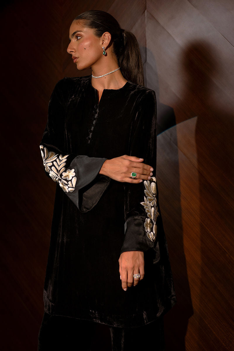 Ansab Jahangir | Bow Velvet Edit | AUDREY - Official Ansab Jahangir - Agha Fabrics UK