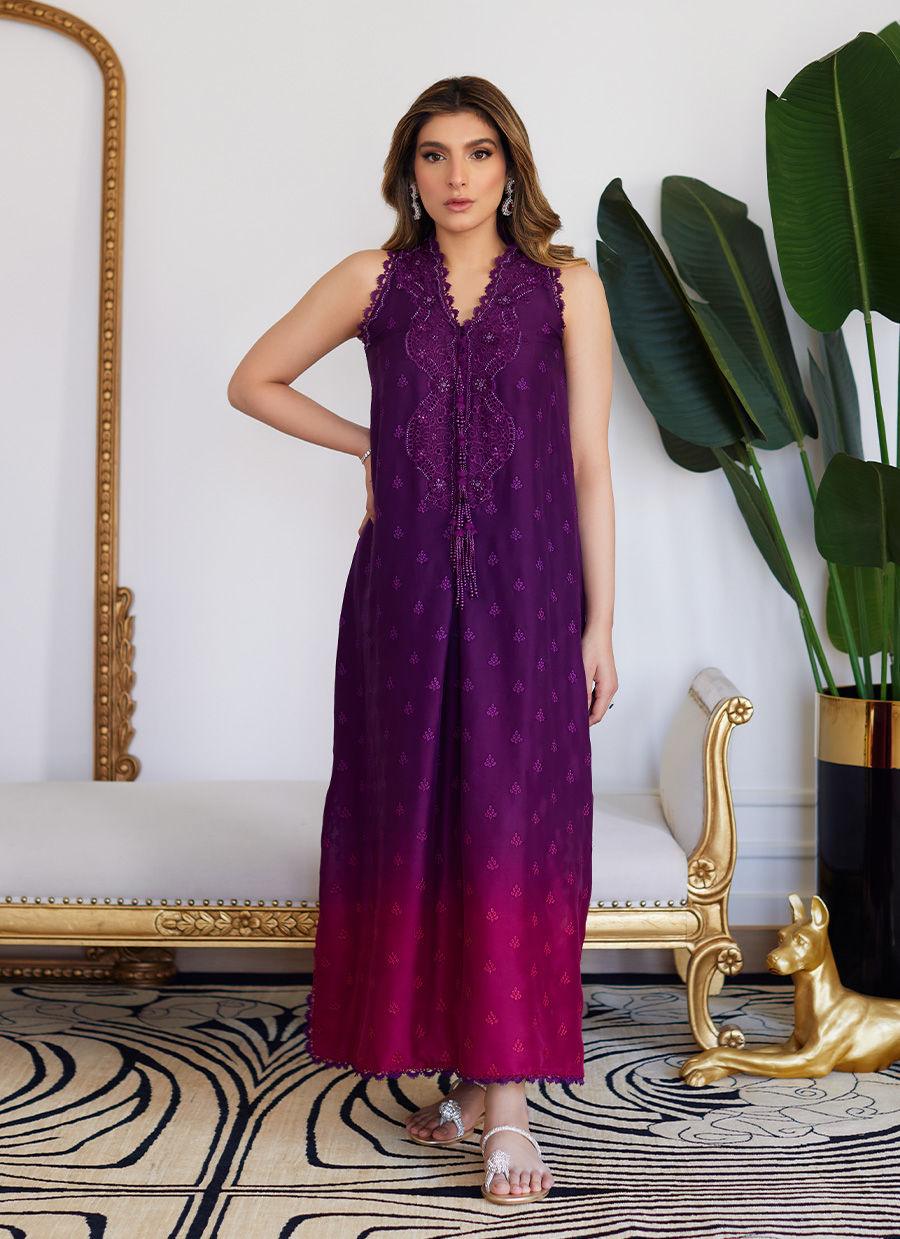 Farah Talib Aziz | Luna Eid Collection 24 | VIOLETTE WILD BERRY OMBRE
