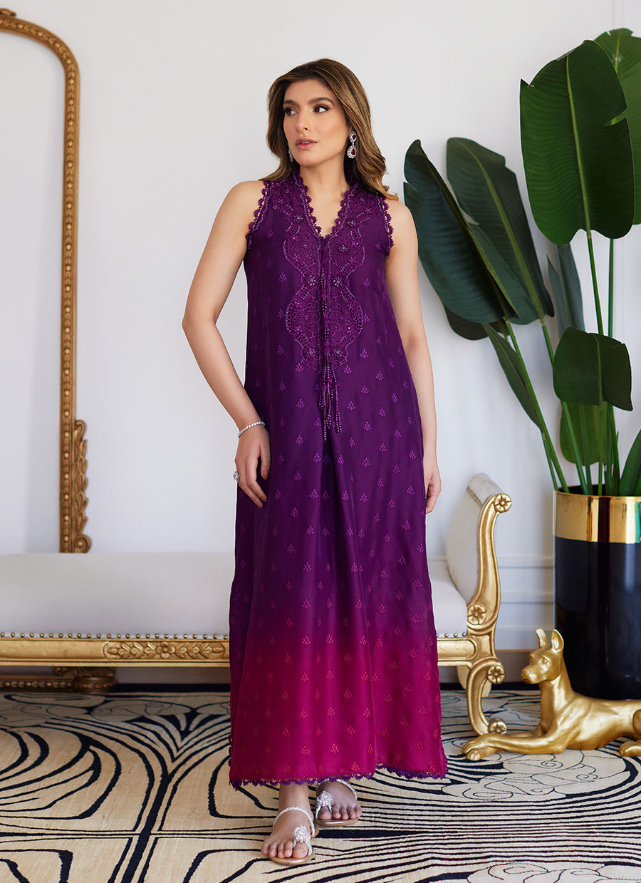 Farah Talib Aziz | Luna Eid Collection 24 | VIOLETTE WILD BERRY OMBRE