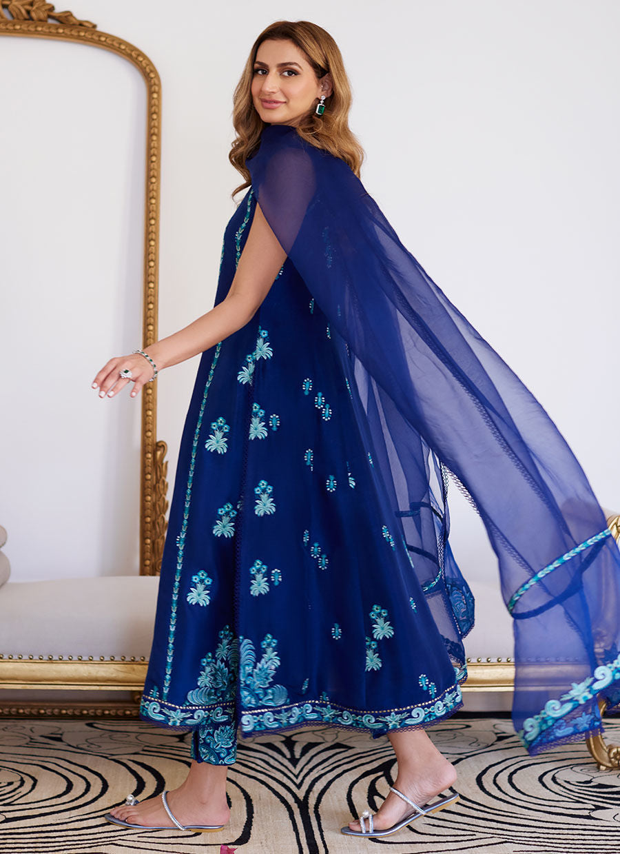 Farah Talib Aziz | Luna Eid Collection 24 | ELSYEE ROYAL BLUE