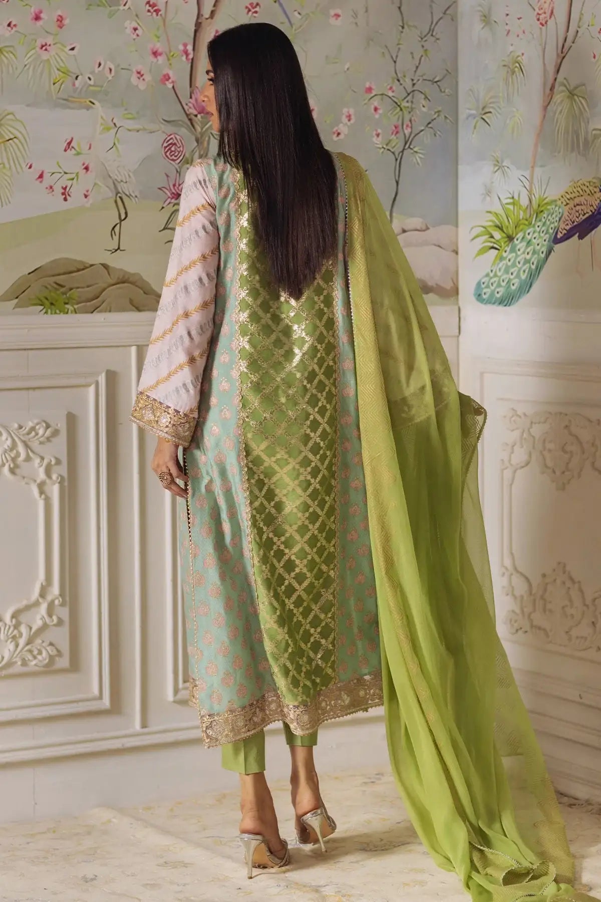Annus Abrar | Elemental Festive | Nishba (Shirt, Pants and Dupatta) - Official Annus Abrar - Agha Fabrics UK