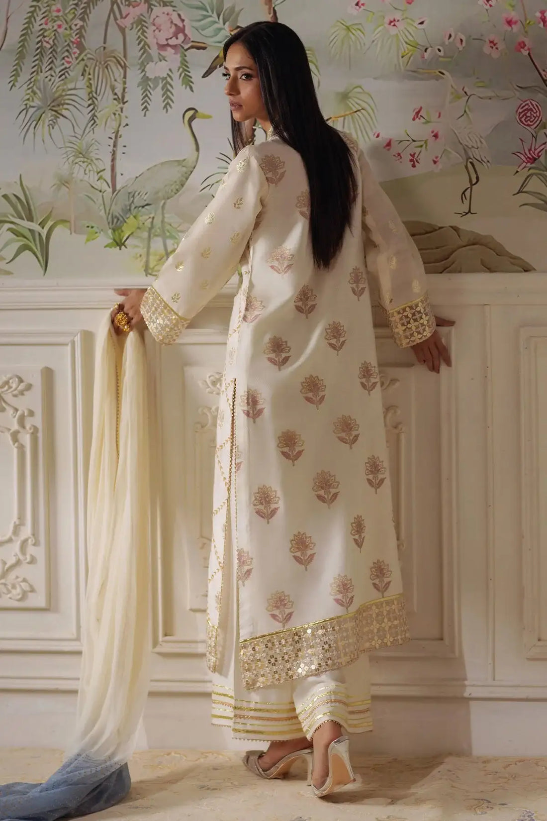 Annus Abrar | Elemental Festive | Fasila (Shirt, Pants and Dupatta) - Official Annus Abrar - Agha Fabrics UK