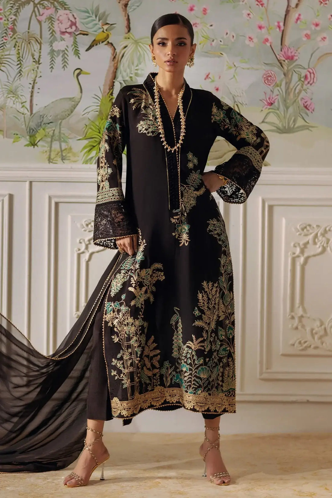 Annus Abrar | Elemental Festive | Renaab (Shirt, Pants and Dupatta) - Official Annus Abrar - Agha Fabrics UK