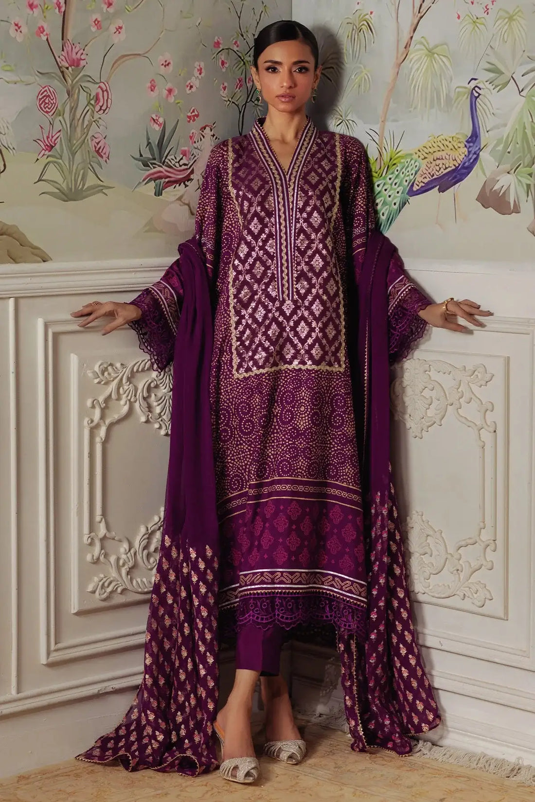 Annus Abrar | Elemental Festive | Hurmia (Shirt, Pants and Dupatta) - Official Annus Abrar - Agha Fabrics UK