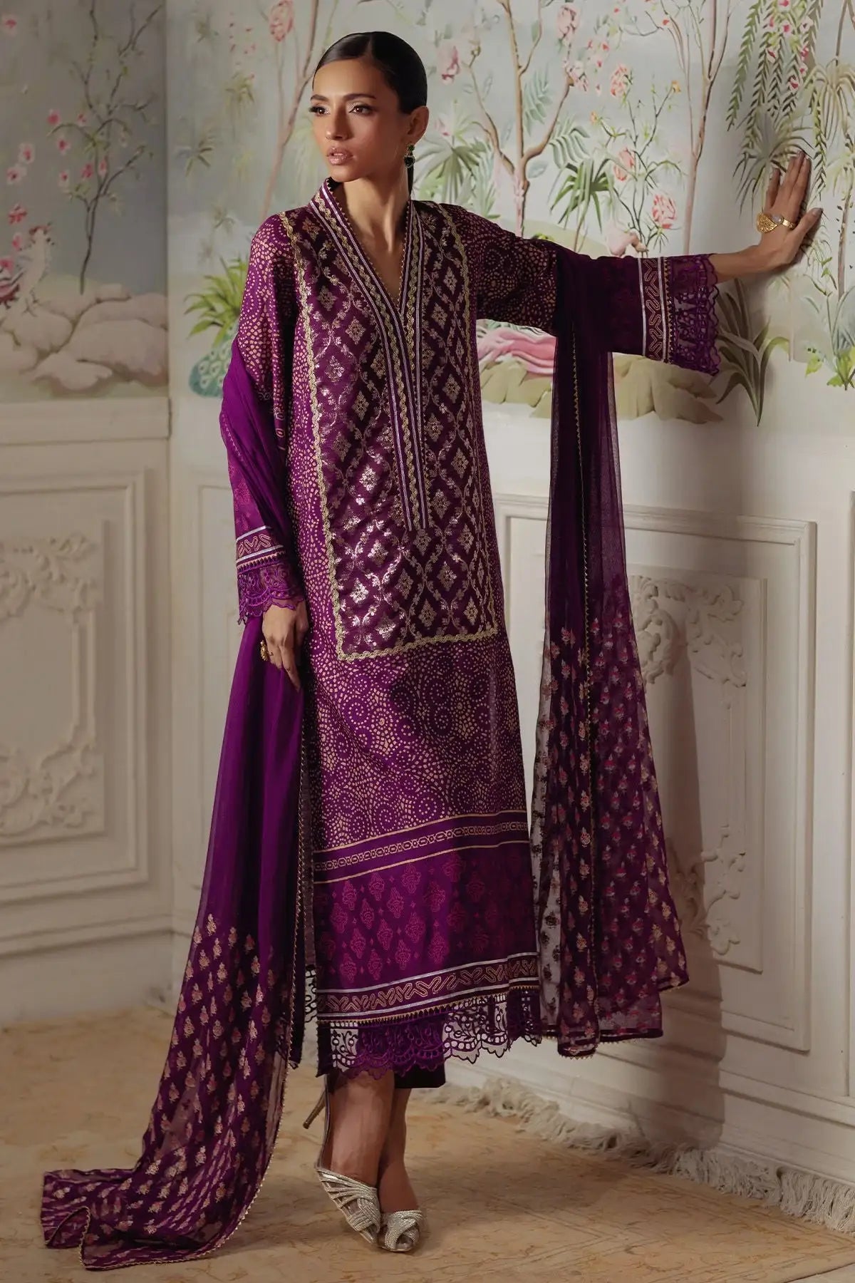 Annus Abrar | Elemental Festive | Hurmia (Shirt, Pants and Dupatta) - Official Annus Abrar - Agha Fabrics UK