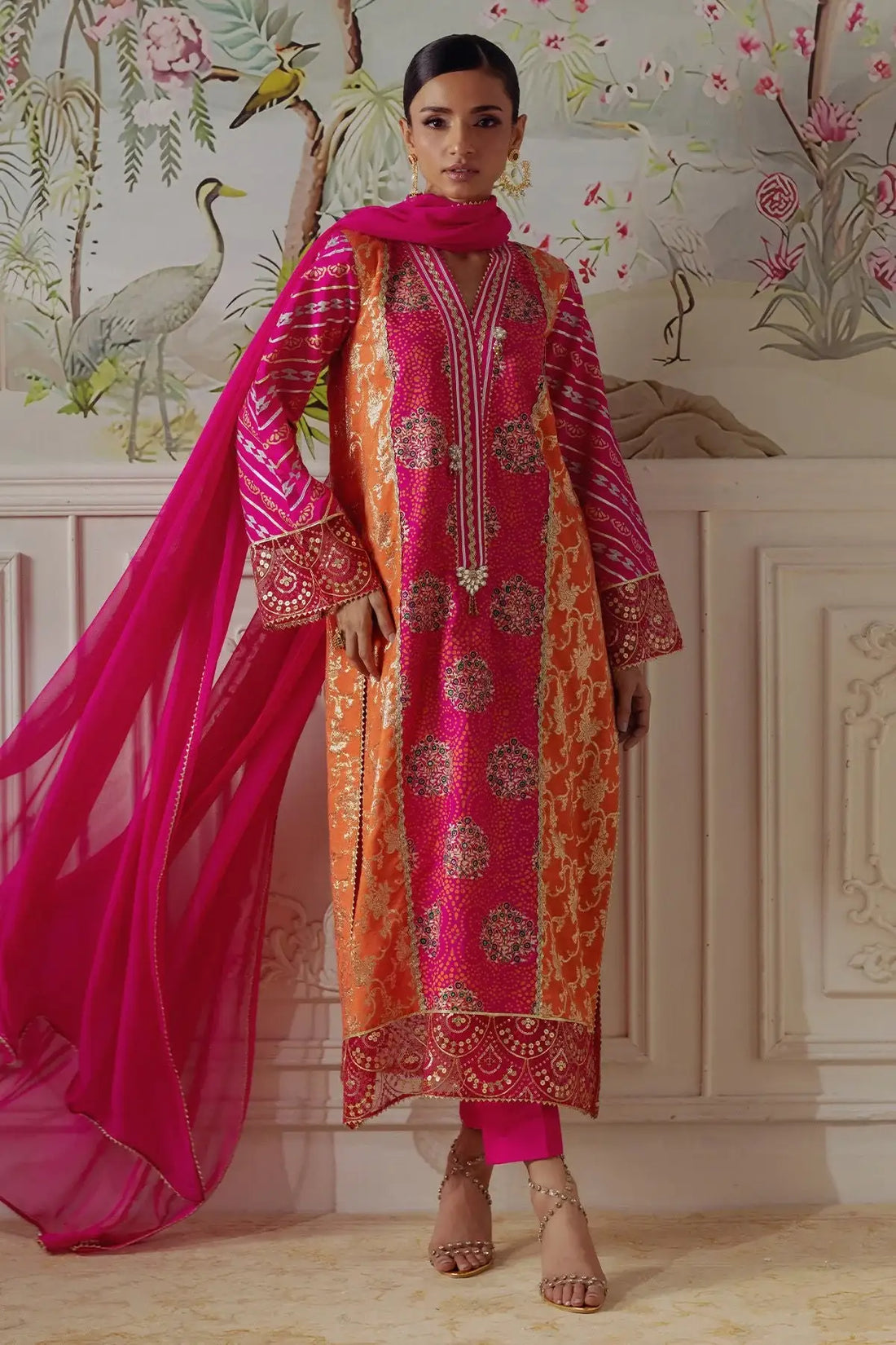 Annus Abrar | Elemental Festive | Rumniya (Shirt, Pants and Dupatta) - Official Annus Abrar - Agha Fabrics UK