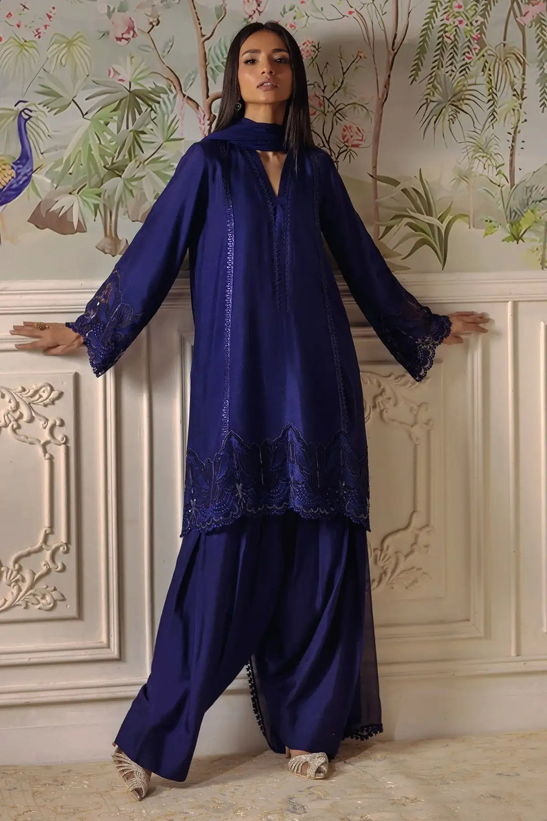 Annus Abrar | Elemental Festive | Baraan (Shirt, Pants and Dupatta) - Official Annus Abrar - Agha Fabrics UK