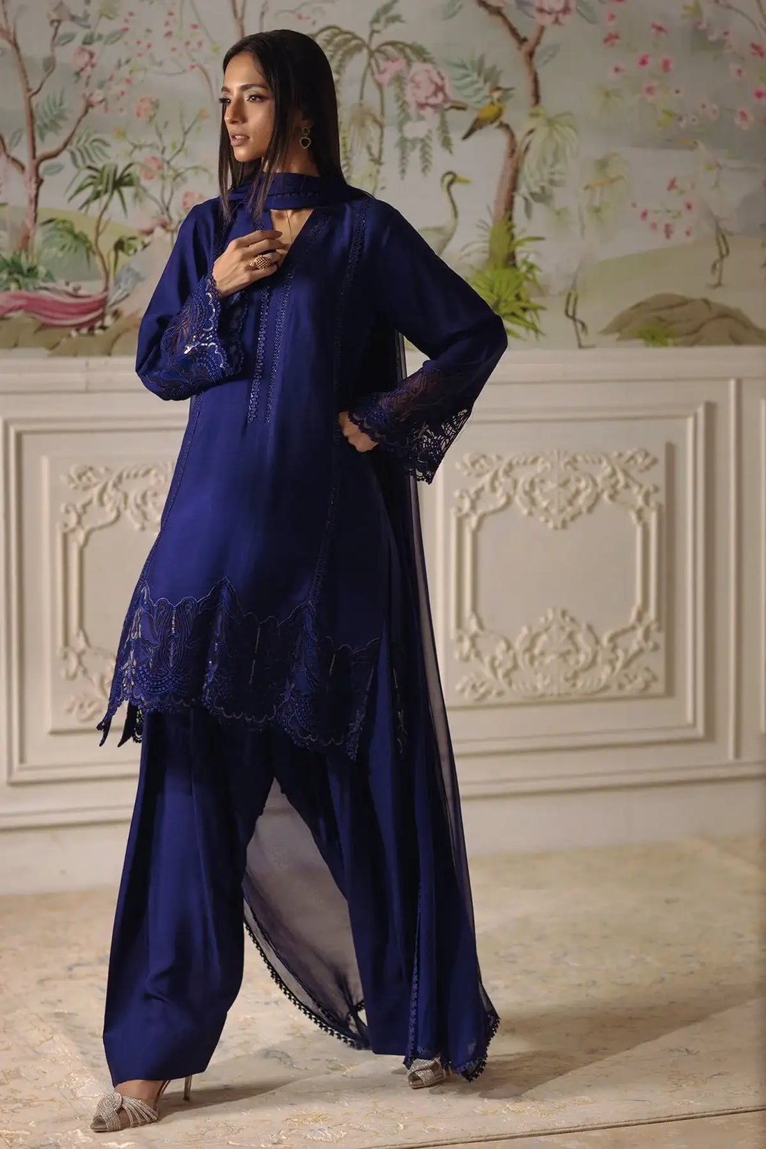 Annus Abrar | Elemental Festive | Baraan (Shirt, Pants and Dupatta) - Official Annus Abrar - Agha Fabrics UK