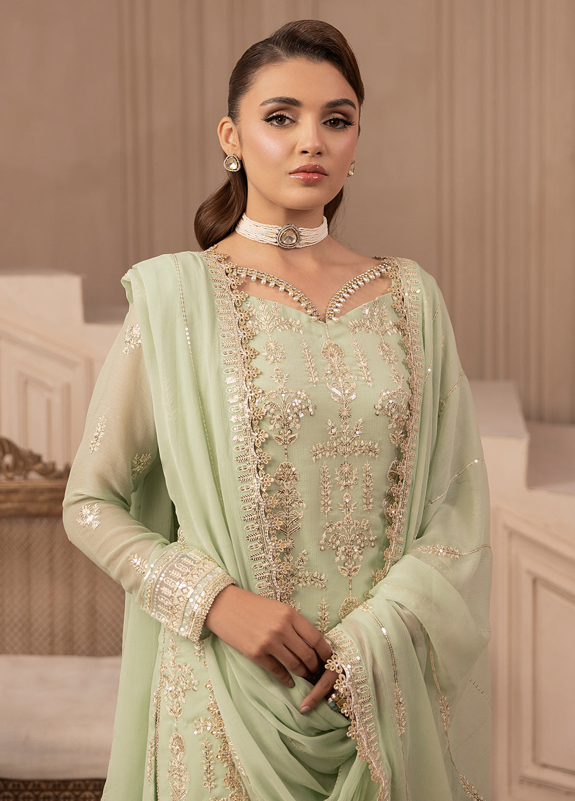 Sahane | Elyssa Festive Chiffon | CT-19004 Emera - ELYSSA